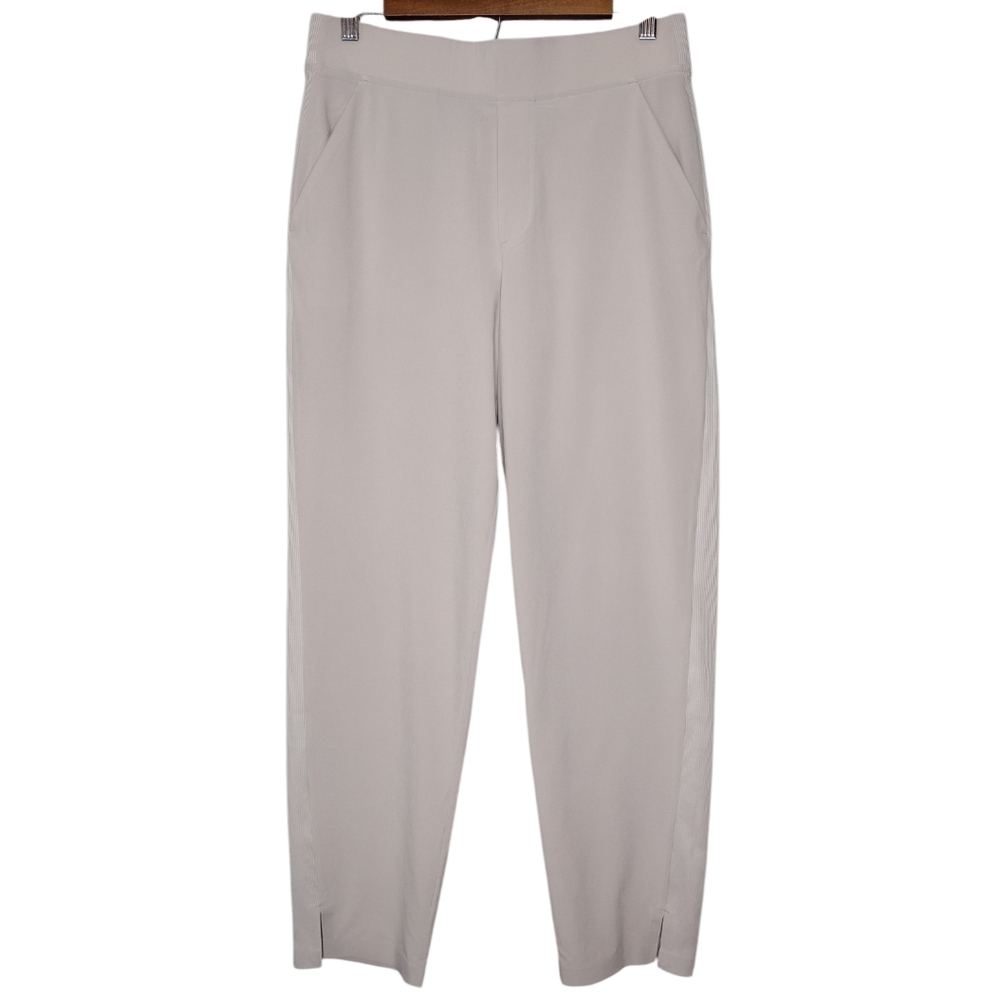Athleta Women's Tan Stone Gray Workout Athletic Ankle Cropped Pants Sz 8